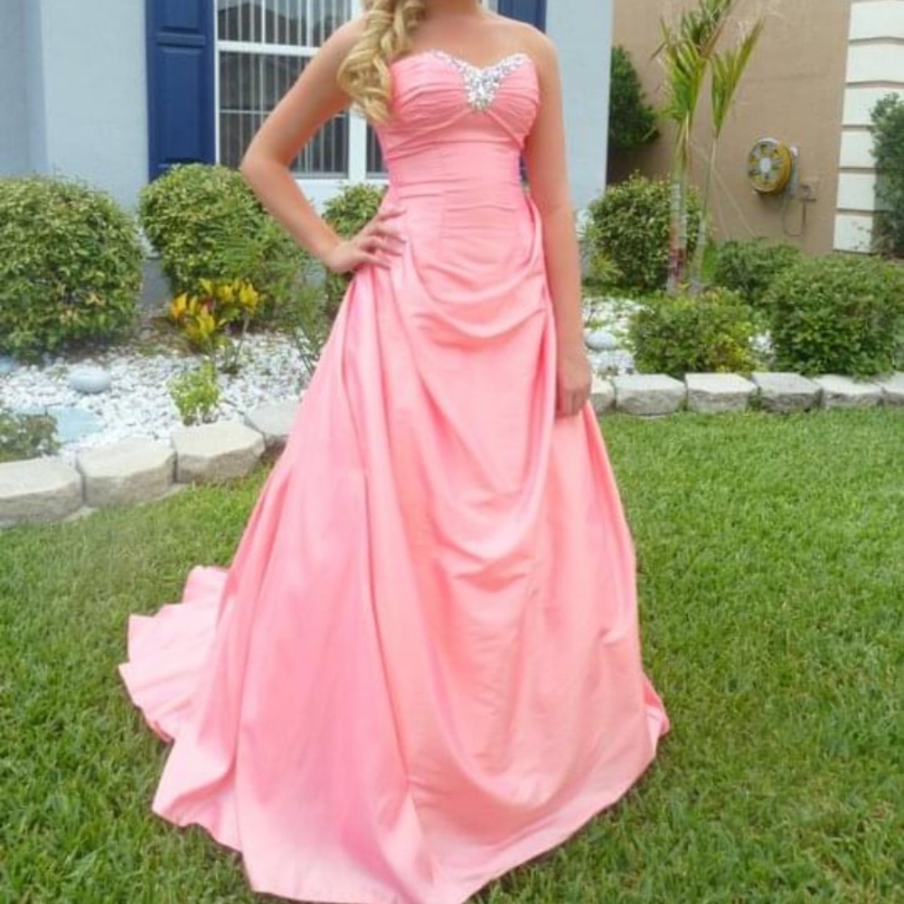 Coral Pink Prom Dress